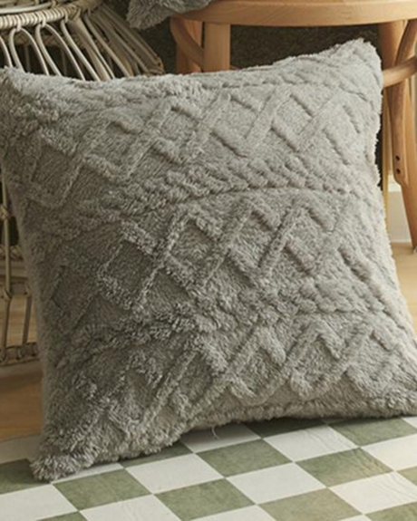 Carvallo – Lyxig Reliefkudde med subtil geometrisk design för en stilren interiör Carvallo