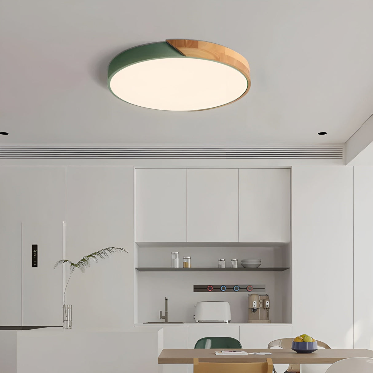 LED-taklampa i trä – Skandinavisk design | Varmt ljus för vardagsrum Carvallo