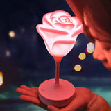 RoseGlow | Romantisk rosa USB uppladdningsbar Touch LED nattlampa MILA Sverige