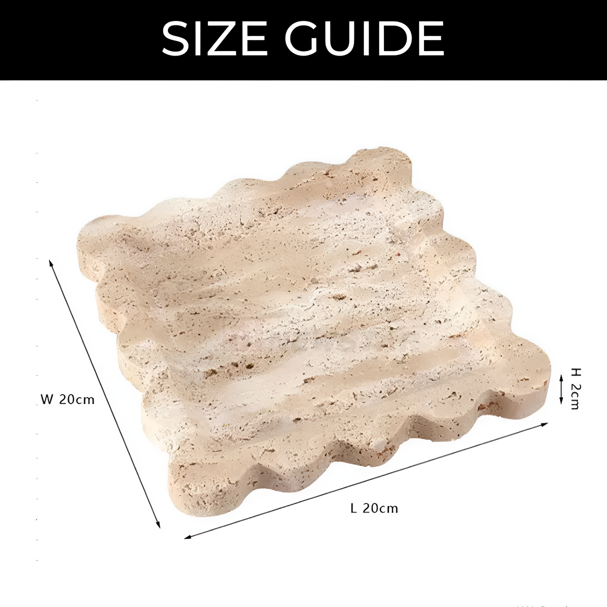 Scalloped Marble Travertine Jewelry Tray Carvallo