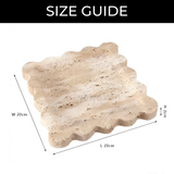 Scalloped Marble Travertine Jewelry Tray Carvallo