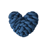 Plush knotted heart-shaped cushions Carvallo