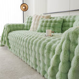 Luxe Ripple Faux Fur Sofföverdrag - Modernt, Stilrent & Hållbart Soffaskydd Carvallo