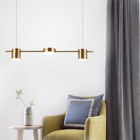 Trum Aluminium Hänglampa Eiland Modern Enkel 3/5-lamps Svart/Guld Taklampa i Varm/Vit Ljus Carvallo