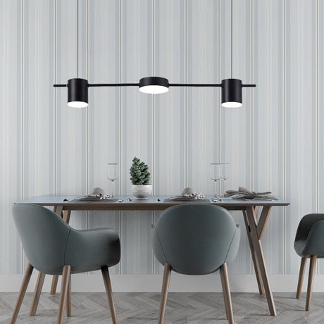 Trum Aluminium Hänglampa Eiland Modern Enkel 3/5-lamps Svart/Guld Taklampa i Varm/Vit Ljus Carvallo