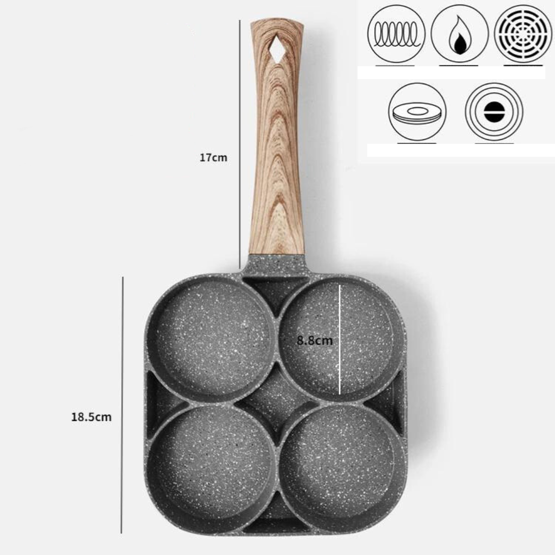 OmeletMaster - fem sektioners stekpanna för perfekt frukost Carvallo