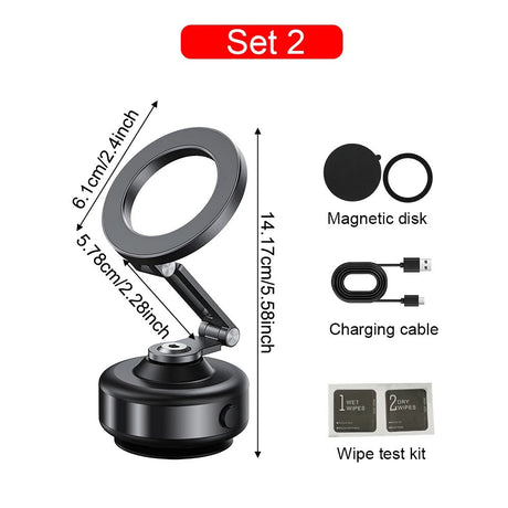 360° Rotation Vacuum Magnetic Car Phone Holder Carvallo