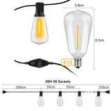 Väderbeständig LED-ljusslinga Carvallo