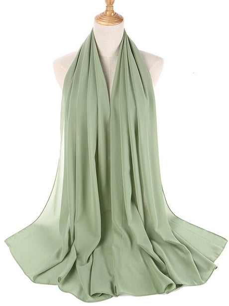 Chiffon Hijab pannband-Clothes for women-Bellasverige-Ljusgrön-Hemnix