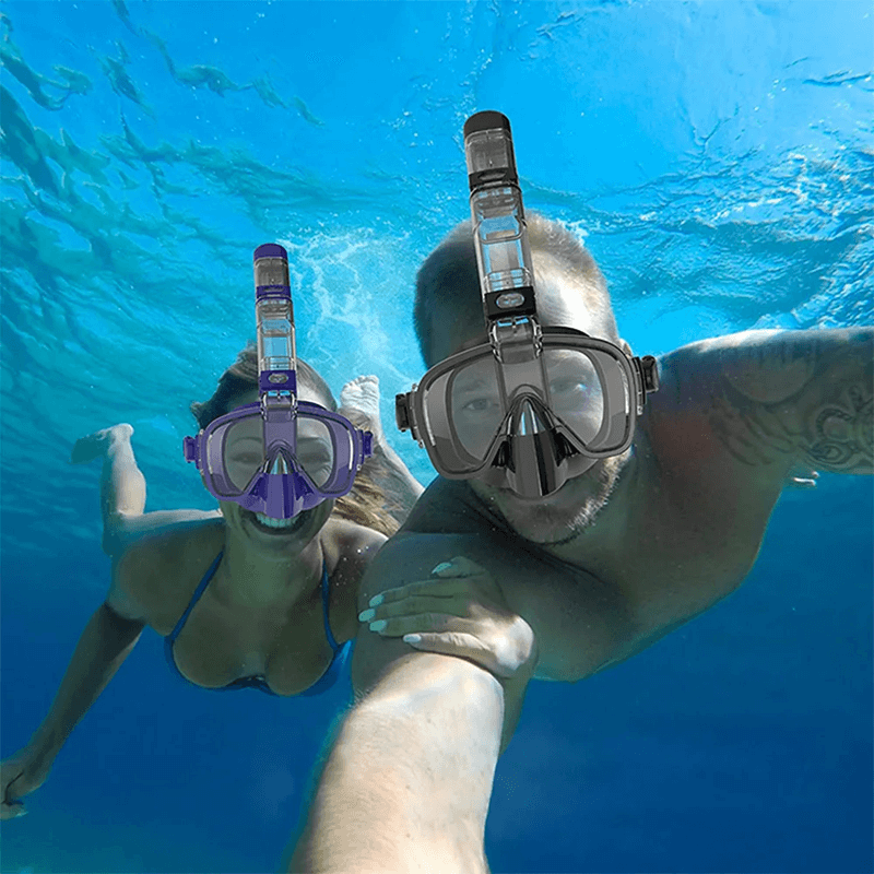 Hopfällbar Snorkelmask, Dykmask Vuxen-Barn-BB-Hemnix