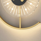 Väggklocka | Led-ljus | Tyst rörelse | Ambient glöd | Kreativ modern design Carvallo