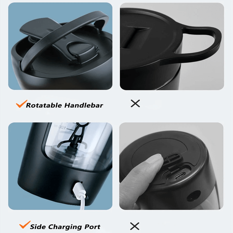 1200mAh USB-elektrisk Proteinshakerflaska 650 ml-Sällskapsspel-BB-Hemnix