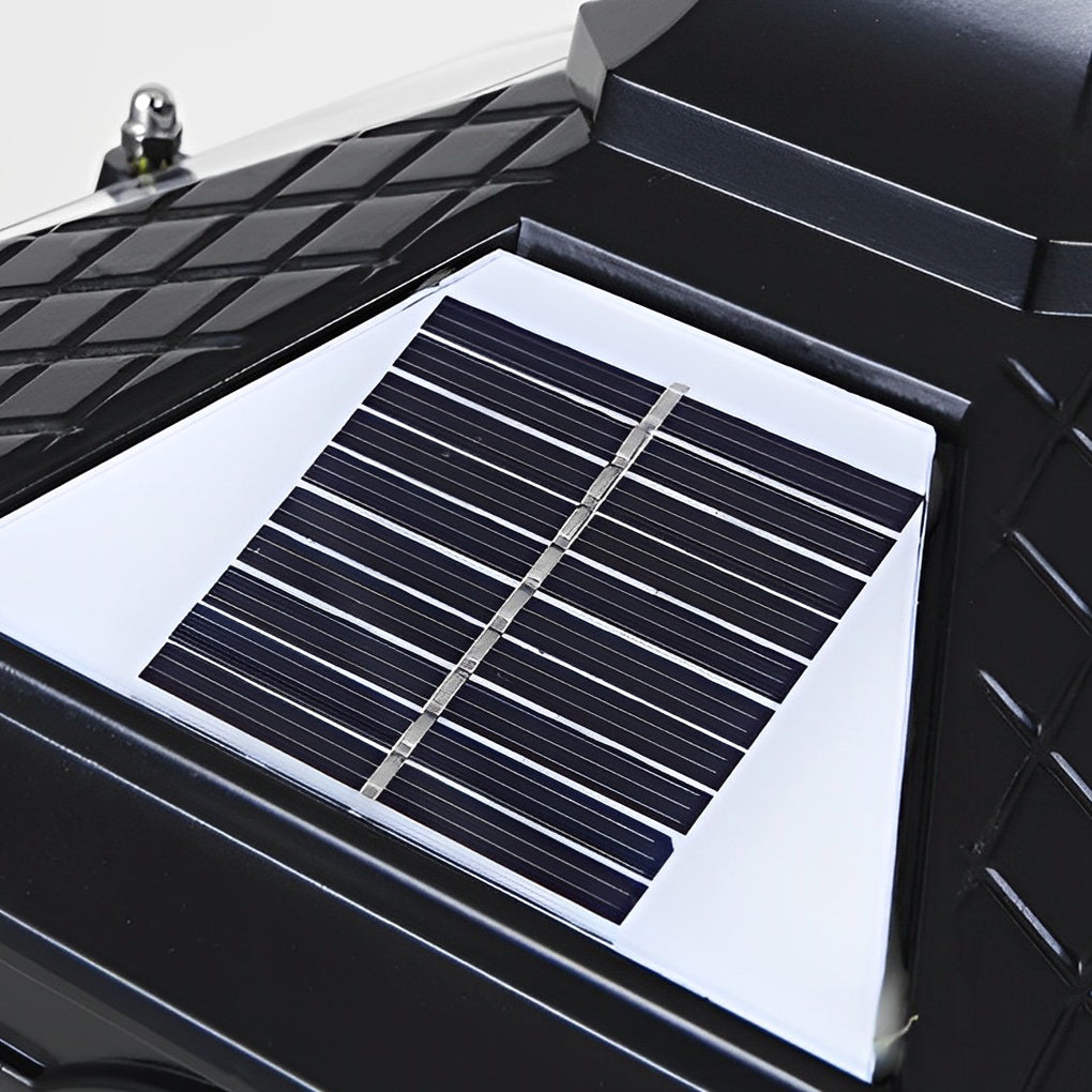 Utomhus Solar LED Svart Trädgårdspostljus Carvallo