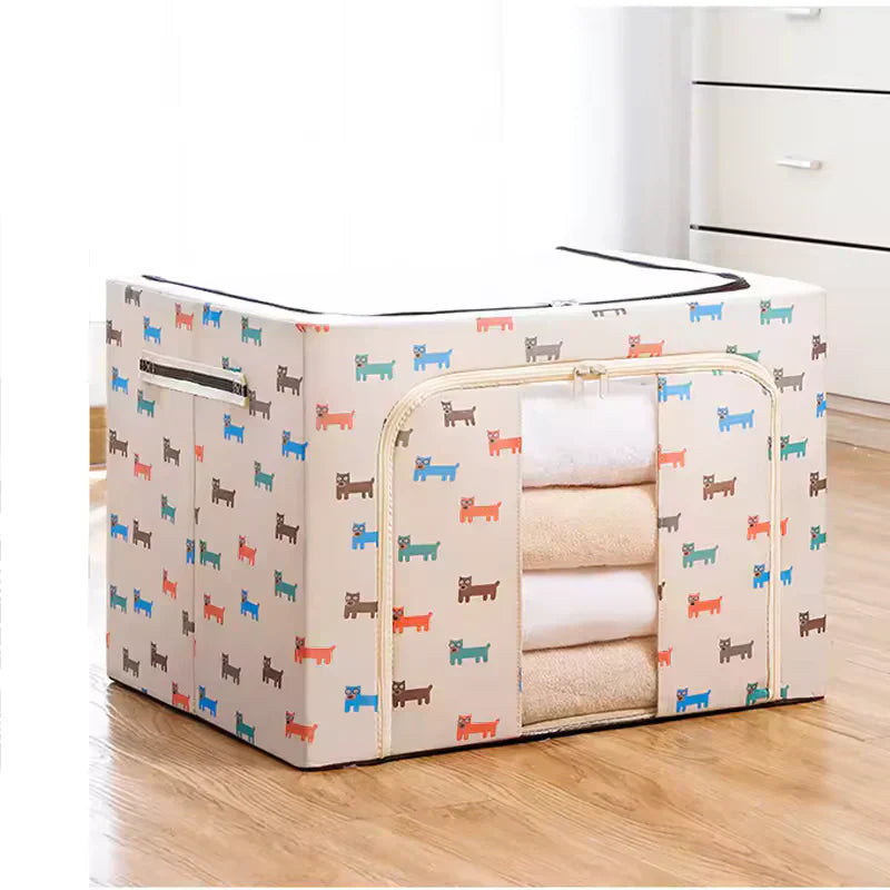 Carvallo - Fällbar förvaringslåda med metallram och fönster Carvallo