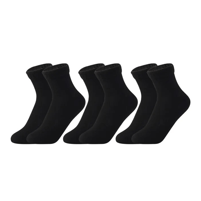 Mjuka Sammet Vintersockor-Vintersockor-BB-3 par-Svart-Hemnix