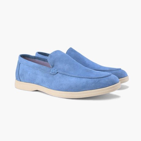 OldMoney™ Loafers i mocka-Hemnix-Ljusblå-38-Hemnix