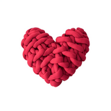 Plush knotted heart-shaped cushions Carvallo