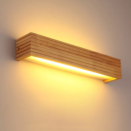 Vägglampa Modern Trä LED Armatur Carvallo