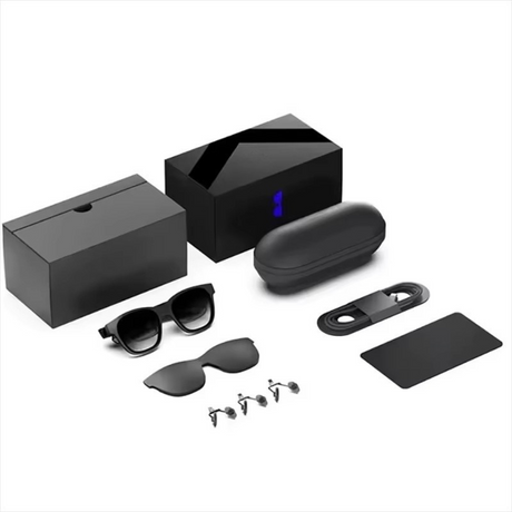 OptiView - Bärbara smarta AR-glasögon med 330 Tums Skärm 1080P HD 120Hz Lättvikt för Lång Användning-Solglasögon-BB-Hemnix