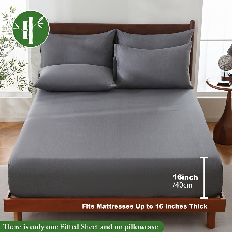 Sommar Cool Bamboo Fiber Fitted Sheet – Lyxig Andas Komfort Carvallo