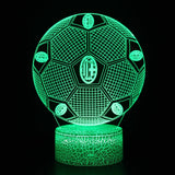Fotboll 3D Illusion LED-Lampa - Nattlampa - Club Footballdinho