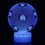 Fotboll 3D Illusion LED-Lampa - Nattlampa - Club Footballdinho