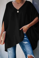 Dam Blus Bred Elegant Lätt Material