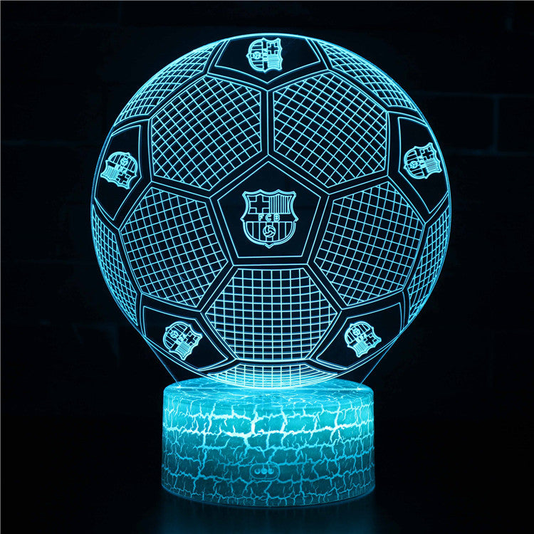 Fotboll 3D Illusion LED-Lampa - Nattlampa - Club Footballdinho