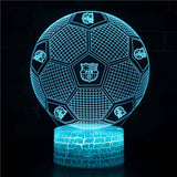 Fotboll 3D Illusion LED-Lampa - Nattlampa - Club Footballdinho