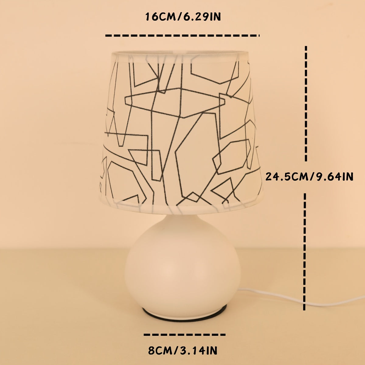 Geometrisk Stil Bordslampa - Modern och Atmosfärisk Carvallo