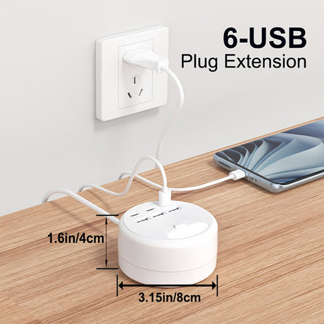 Smart överspänningsgrenuttag med USB-portar – 1,2 m förlängning med flera uttag MILA Sverige