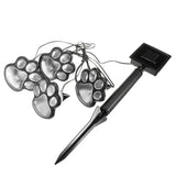 Solarlampa med tassavtryck design – LED trädgår belysning i multicolor för utomhusbruk Carvallo