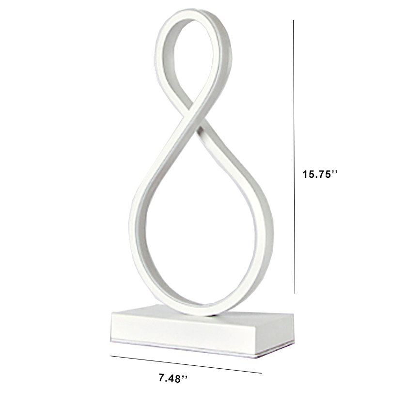 Elegant Infinity Curve LED-bordslampa – modern 8-formad minimalistisk design MILA Sverige