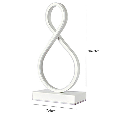 Elegant Infinity Curve LED-bordslampa – modern 8-formad minimalistisk design MILA Sverige