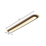 Oval LED Taklampa Svart/Vit med Akryldiffusor Carvallo