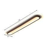 Oval LED Taklampa Svart/Vit med Akryldiffusor Carvallo