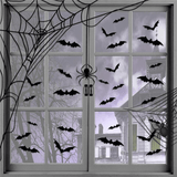 Väggdekaler 3D Halloween Fladdermus Dekoration Set Carvallo