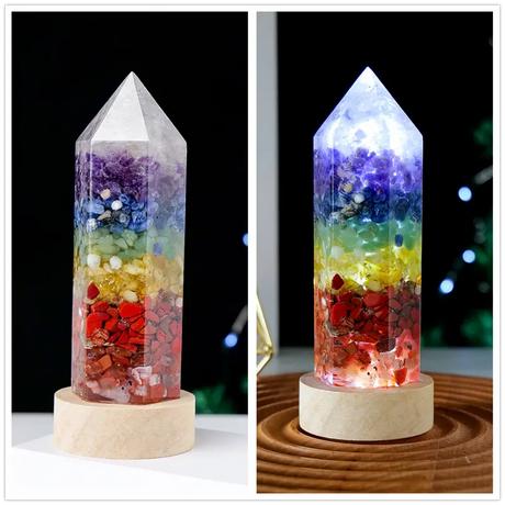 SereniLight - Kristall rosakvarts lampa Carvallo