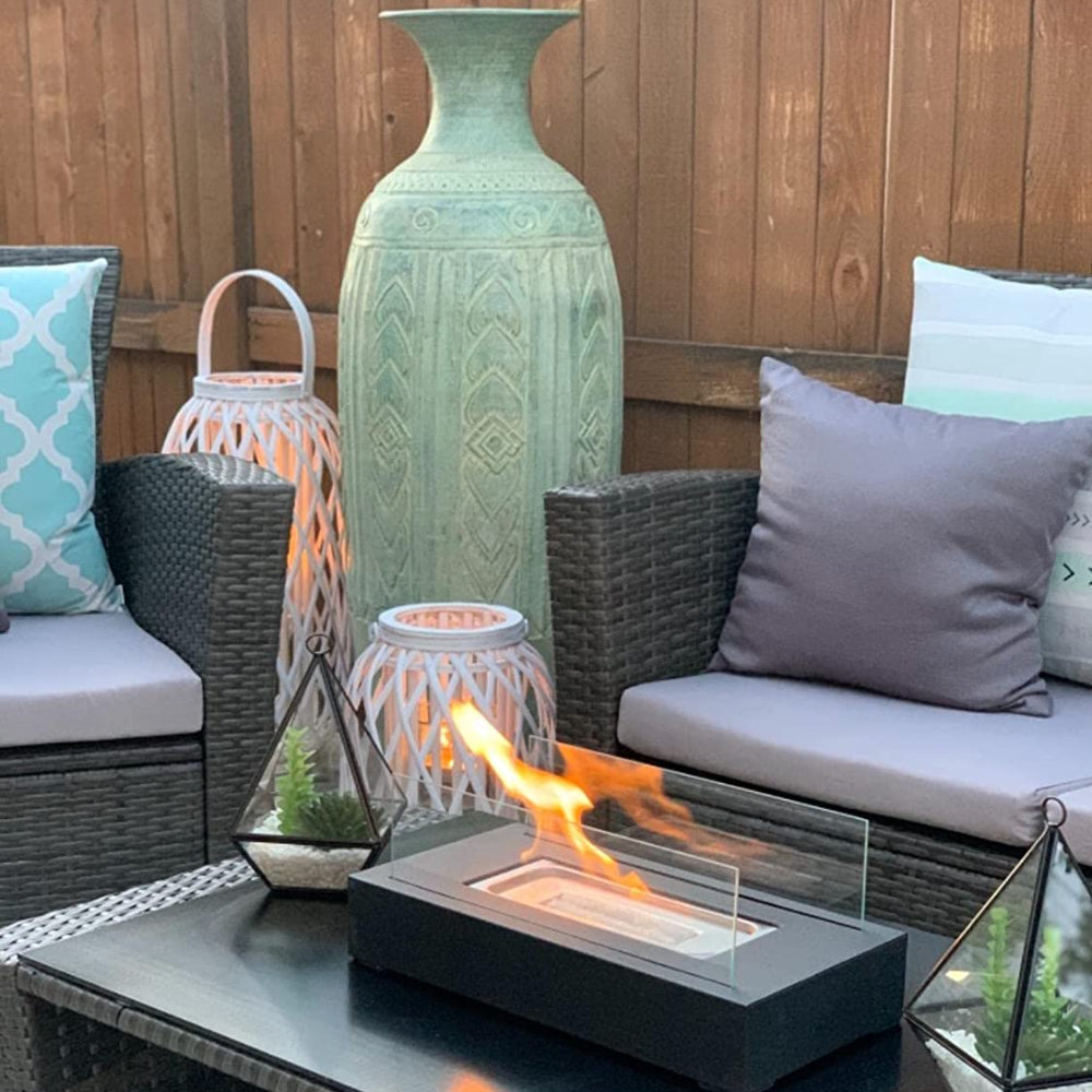 Bärbar Metall Bordskiva Utomhus Eldstad Carvallo