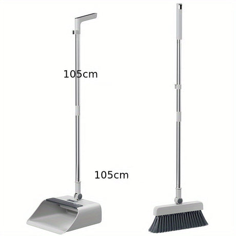 Carvallo- och sopskyffelset Cleanovo Duo | Multifunktionell med självrengörande kam | Ergonomisk & platsbesparande Carvallo