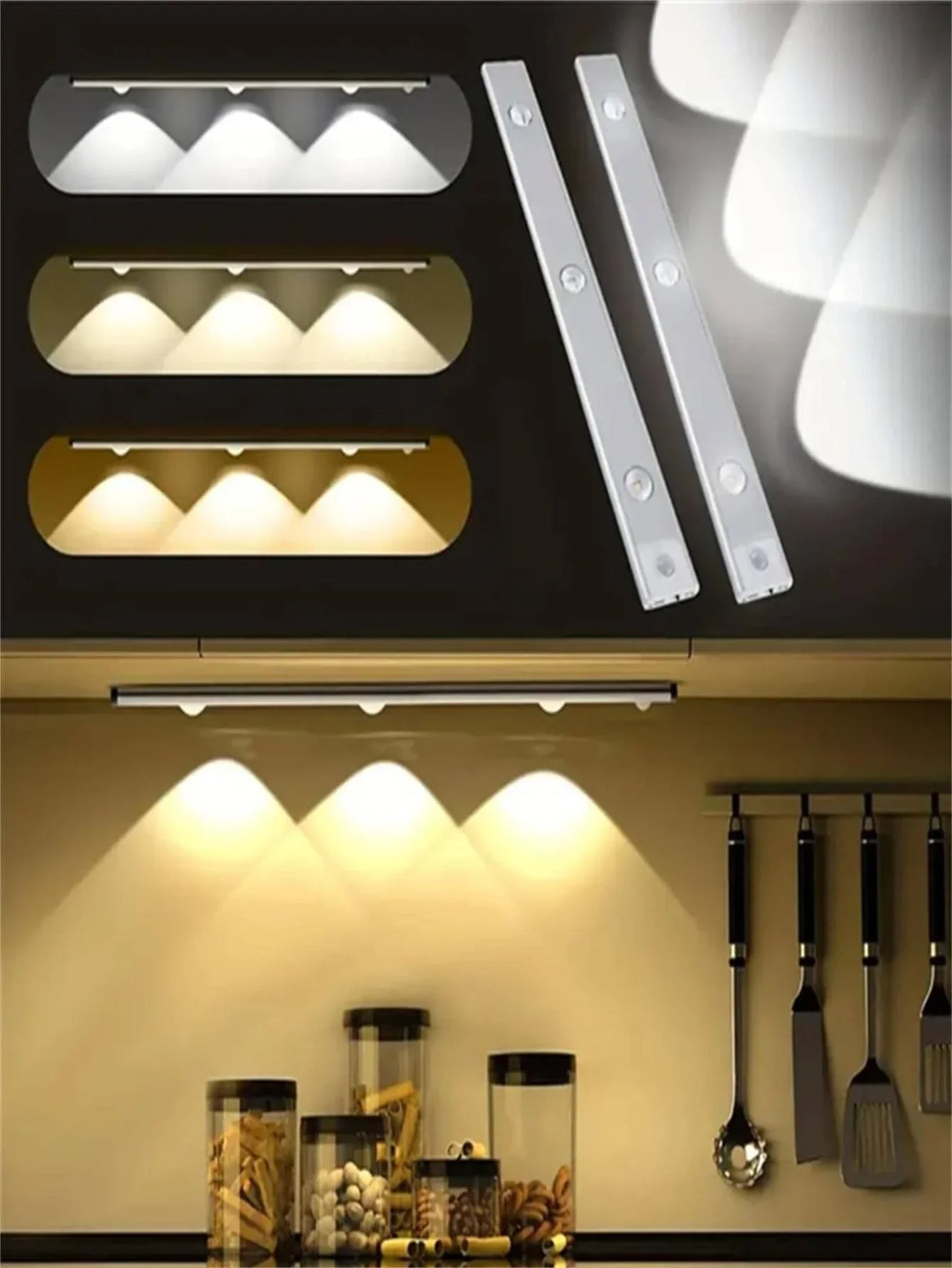 Royelux Rörelsesensor LED Skåplampa – Ultra-tunn, USB-laddningsbar och dimbar Carvallo