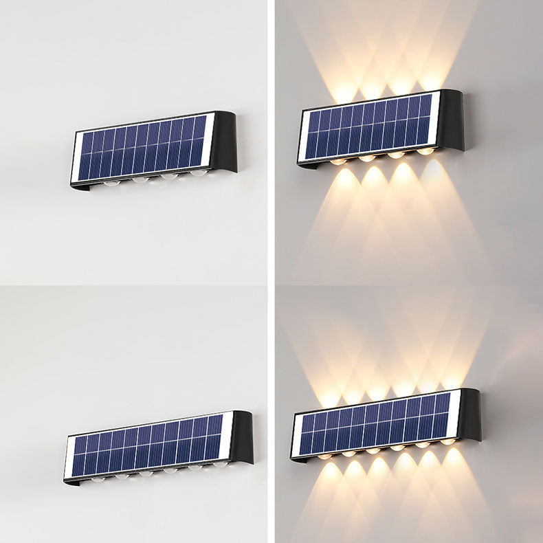 Carvallo Modern Solar-LED-Wall Light for Outdoor | Rectangular Design | IP56 Waterproof | Various Sizes & Light Intensities Carvallo