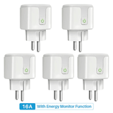 Smart WiFi-Kontakt 16A/20A – Röststyrd Uttagsadapter-Smarta Hem Elkontakt-BB-Smartkontakt 16A-5 st-Hemnix