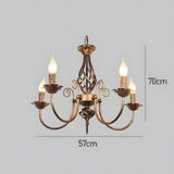 Vintage Bronze Chandlier | 4/6/8 Ljus Matsal Takarmatur i Järn | Brick by Brick Carvallo
