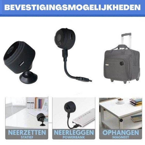 CamSpy - Mini säkerhetskamera - HD - 1080P - Trådlös Carvallo