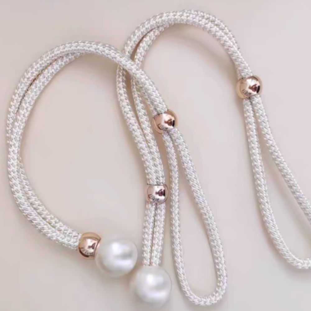 Lustrous Pearl Gardinband | 2 Delar Set Carvallo