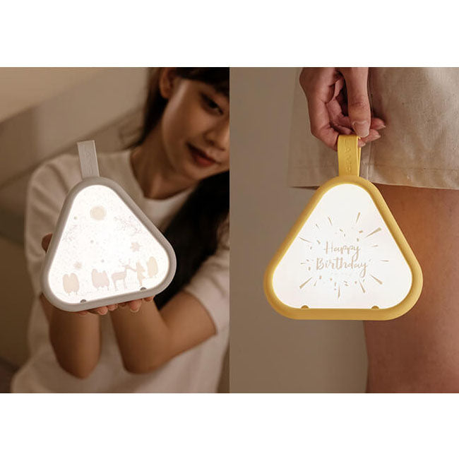 Geometric Glow LED Nattljus – Triangulär 7-färgs omgivande lampa MILA Sverige