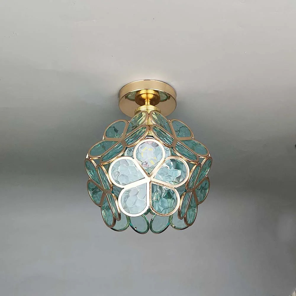 Elegant Floral Stil Glas Taklampa Carvallo