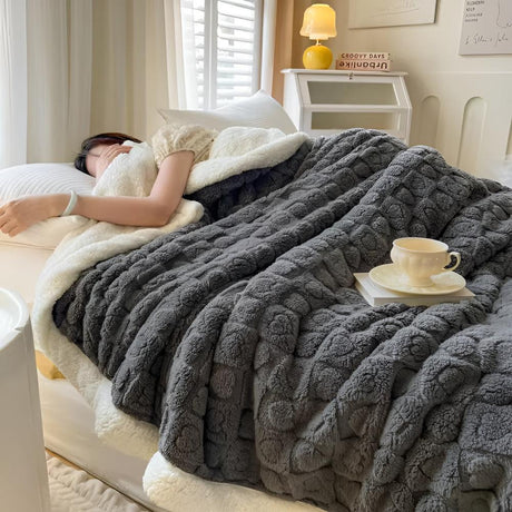 Ultra-Mjuk Sherpa Fleece Filt – Moln Värme Mysigt Komfort Pläd Carvallo