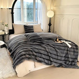 Rynkad Falsk Kaninpäls Filt Carvallo